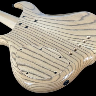 2022 F Bass BN5 Deluxe 5-String Bass with Spalted Maple Top Swamp Ash Body & Active EQ  ~Natural image 3