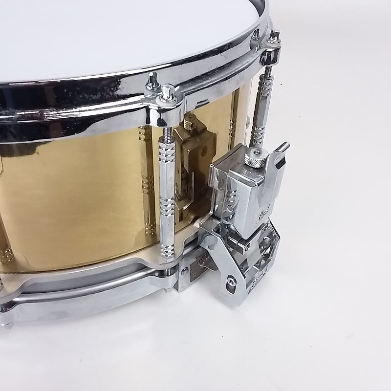 Pearl B-914D Free-Floating Brass 14x6.5" Snare Drum (1st Gen) 1983 - 1991 image 5