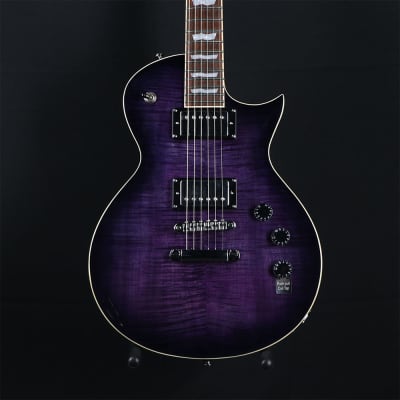 LTD EC-256STPSB Flame Maple Electric Guitar in See-thru Purple Sunburst for sale