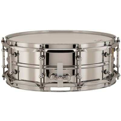 Ludwig LB400BT Supraphonic Chrome-Over-Brass Snare Drum w/ Tube Lugs, 5" x 14" image 3