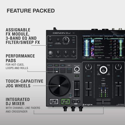 Denon Prime Go 2-Deck Rechargeable Smart DJ Console with 7” Touchscreen image 5