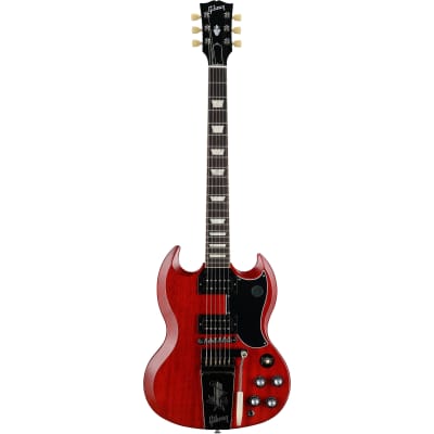 Gibson SG Standard '61 Maestro Vibrola Faded Electric Guitar (with Case), Vintage Cherry Satin image 2