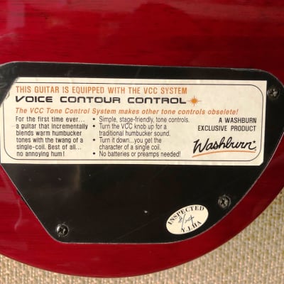 2000’S Washburn WI64 Idol Sold Body Electric Guitar, VCC, Mahogany, Jumbo Frets, Red image 10