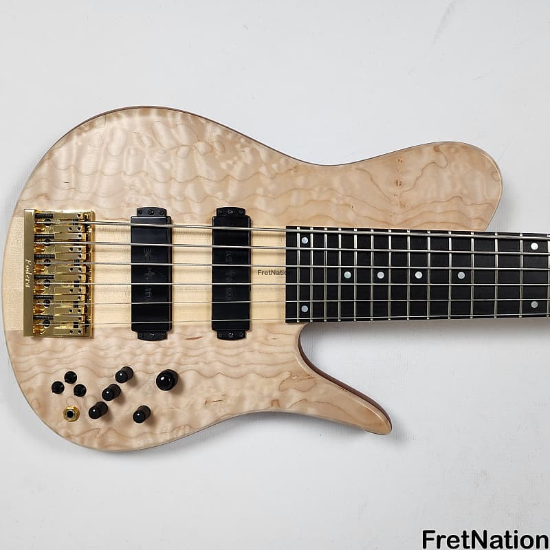Fodera Imperial Elite 6-String Bass Single Cut Quilted Maple Mahogany Neck-Thru 11.5lbs I61484N image 1