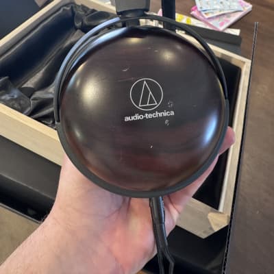 Audio-Technica ATH-AWKT Audiophile Closed-back Dynamic Wooden Headphones 2010s - Japanese hardwood Kokutan (striped ebony) image 4