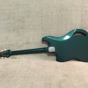 Teisco TG-64 Monkey Grip Guitar 1960's Metallic Teal Blue
