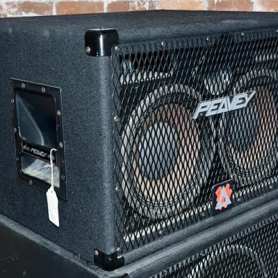 Peavey 210 TXF 2x10" Bass Speaker Cabinet with Tweeter Black Works Great ! image 3