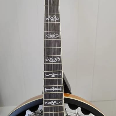 Washburn B10-A  - Americana Series 5 String Resonator Banjo w/ Floral-Style Inlays image 3