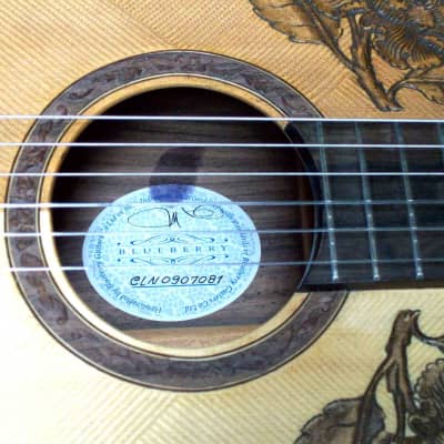 Blueberry Guitar Classical Nylon String 2023 - Hand Carved & Handmade image 6