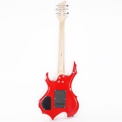 Glarry Flame Shaped Electric Guitar with 20W Electric Guitar Sound HSH Pickup Novice Guita - Red image 3