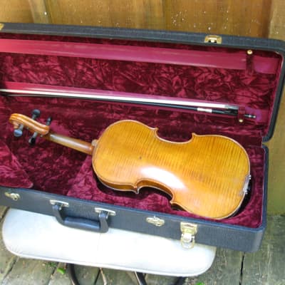 French Violin 4/4 mid 1800s amber image 2