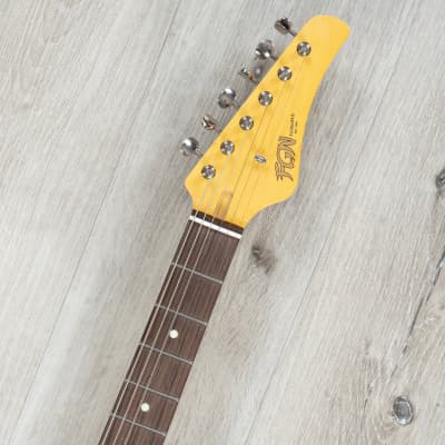 FGN Fujigen JOS2DUFMR Odyssey Series Guitar, Rosewood Fretboard, Transparent Purple Flat image 8