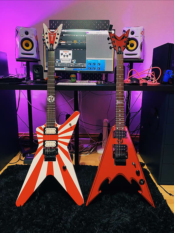 Dean MKH Matt Heafy Rising Sun ML and Corey Beaulieu V Guitars