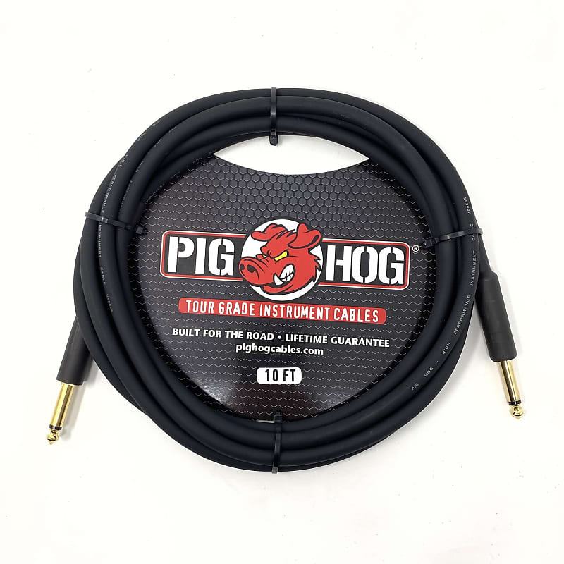 Pig Hog 10ft 1/4" - 1/4" 8mm Tour Grade Instrument Cable (PH10) image 1
