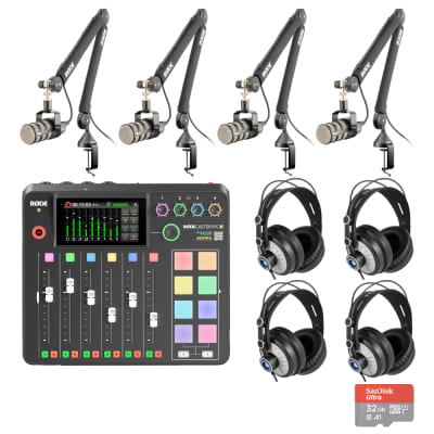 RODE RODECaster Pro II 4-Person Podcasting Kit with SM7B Mics