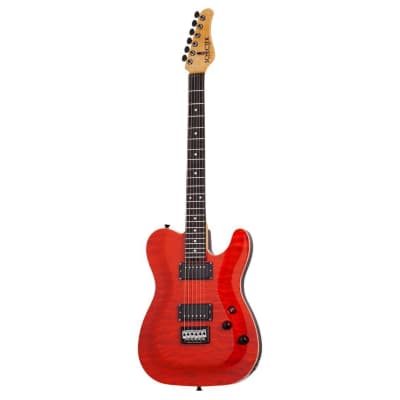 Schecter PT Classic 6-String Right-Handed Electric Guitar with Mahogany Semi-Hollow Body and Ebony Fretboard (Inferno) for sale