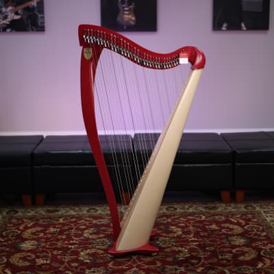 Lyon & Healy Drake Lever Harp Two-Tone Burgundy/Natural image 24