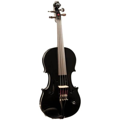 Barcus Berry BAR-AEBK Vibrato AE Series Acoustic-Electric Violin. Piano Black BAR-AEBK-U for sale