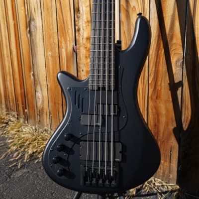 Schecter DIAMOND SERIES Stiletto-5 Stealth Pro - Satin Black Left Handed 5-String Electric Bass Guitar (2023) image 4