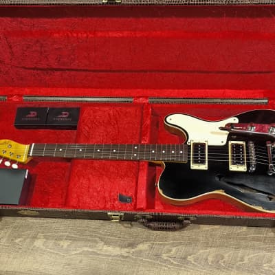 MyDream Partcaster Custom Built - Relic Black Thinline Gibson Scale Duesenberg image 2