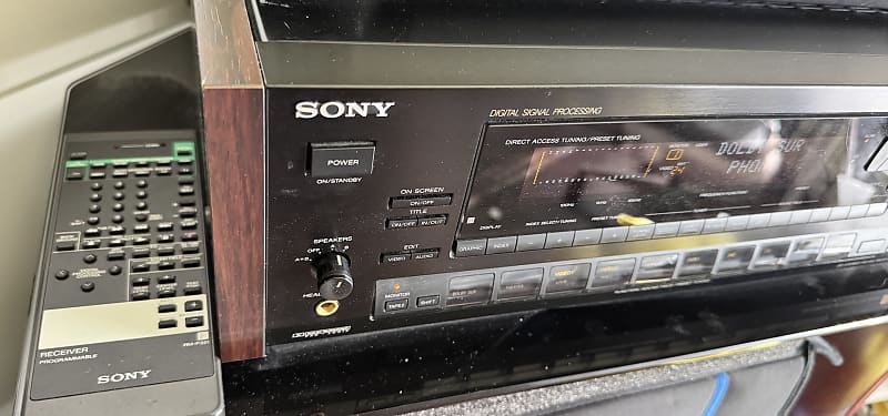 Sony  STR GX99ES AM/FM Stereo Receiver - Black/Wood W/Remote  			