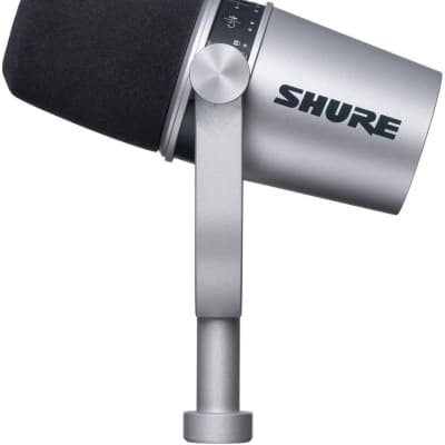 Shure MV7 Dynamic USB Podcast Microphone Silver image 4