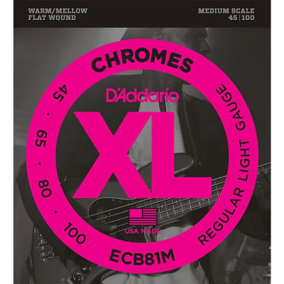 Cuerdas Bajo D´Addario Chromes ECB81M Flatwound 45-100 Medium Scale image 1