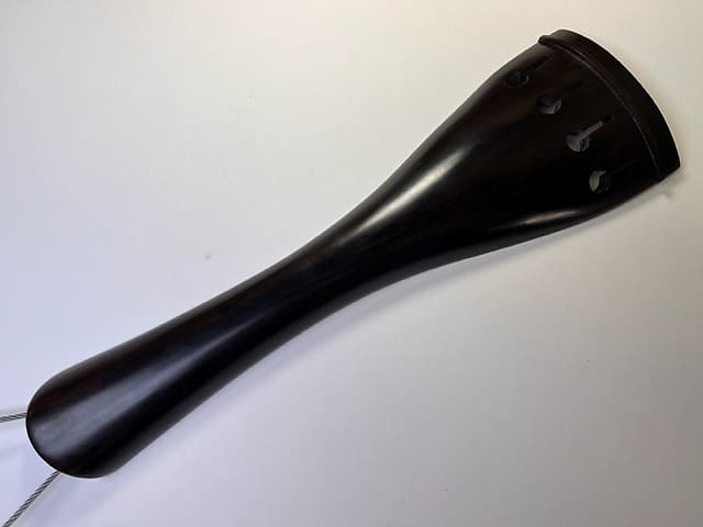 Ebony 3/4 -size Bass Tailpiece with Adjuster image 1
