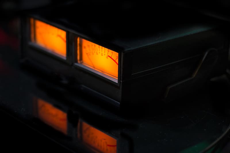 Vintage Look VU Meter Audio Visualiser Stereo Double Analog Warm