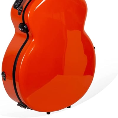 Crossrock Acoustic Super Jumbo Guitar Hard Case fits Gibson SJ-200 & 12 strings Style Jumbo, Orange image 4