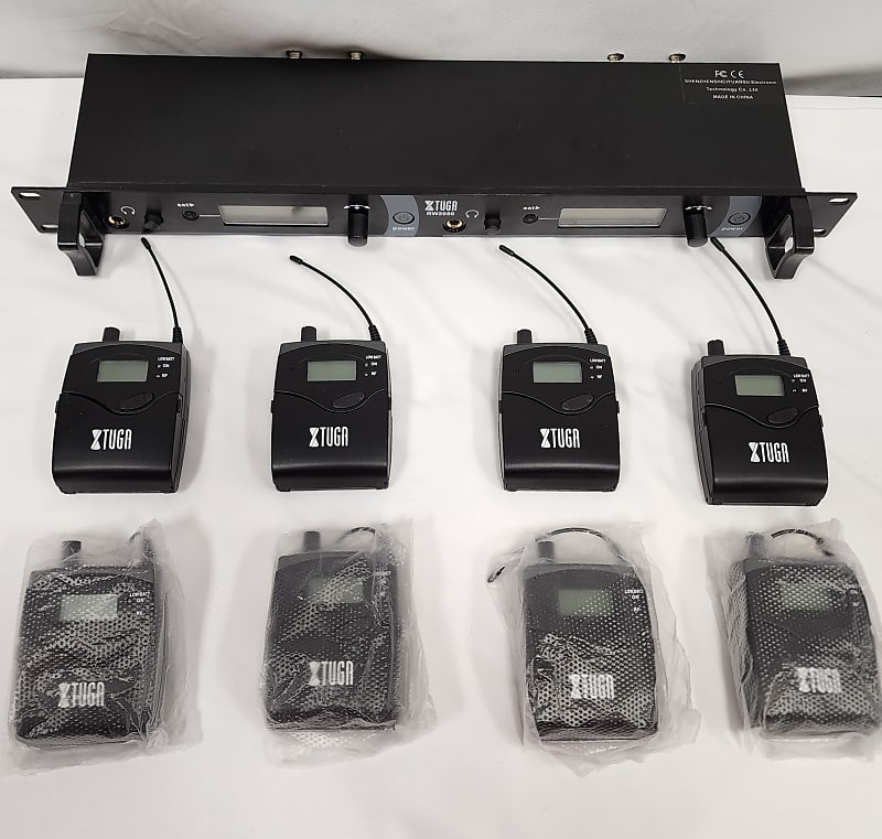 XTUGA RW2080 InEar Monitor System RW2080 W/8 Body Packs & Reverb