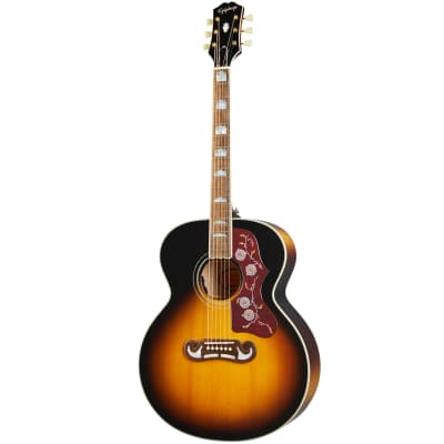 Epiphone Inspired by Gibson J-200 Jumbo Acoustic-Electric Guitar in Aged Vintage Sunburst Gloss image 4