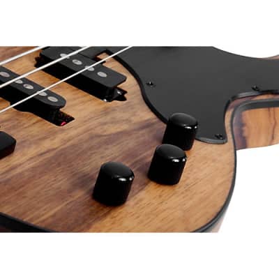 Schecter Guitar Research Model-T 5 Exotic 5-String Black Limba Electric Bass Satin Natural 2833 image 9