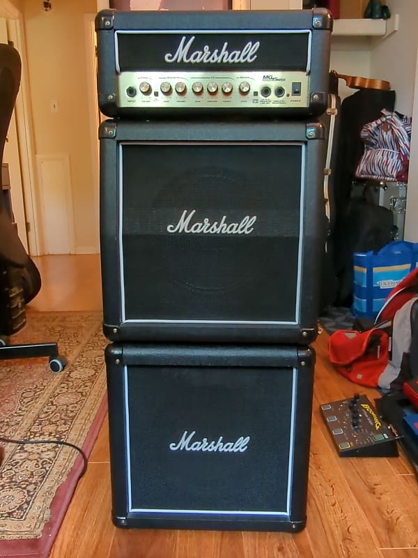 Marshall MG15 MSII (Full Mini Stack) Mid 2000s Gold Reverb