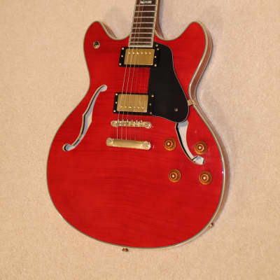 Electa Jazz ES335 Style - Cherry Red for sale
