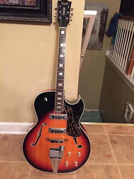 Rare Vintage Kent Hollow Body electric guitar MIJ 1960 s