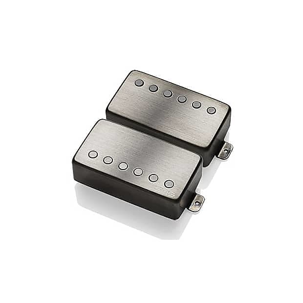 EMG 57/66 Electric Guitar Pickup Set, Brushed Black Chrome | Reverb