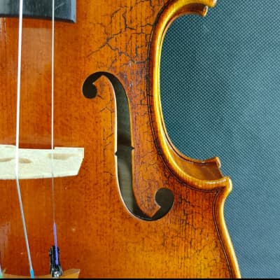 Qi Brand Il Cannone Guarnerius Master Violin 4/4 2023 - Orange varnish image 6
