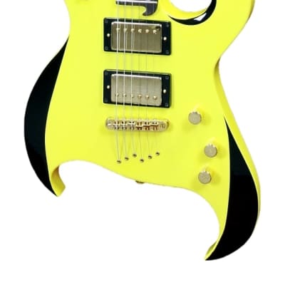 Tregan SY STD YBK NTO HH Standard Series Contoured Nato Body 6-String Electric Guitar - Yellow/Black for sale