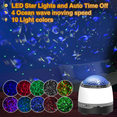 Lekato LED Music Star Galaxy Projector Bluetooth Music Speaker Lamp Light Remote Control image 4