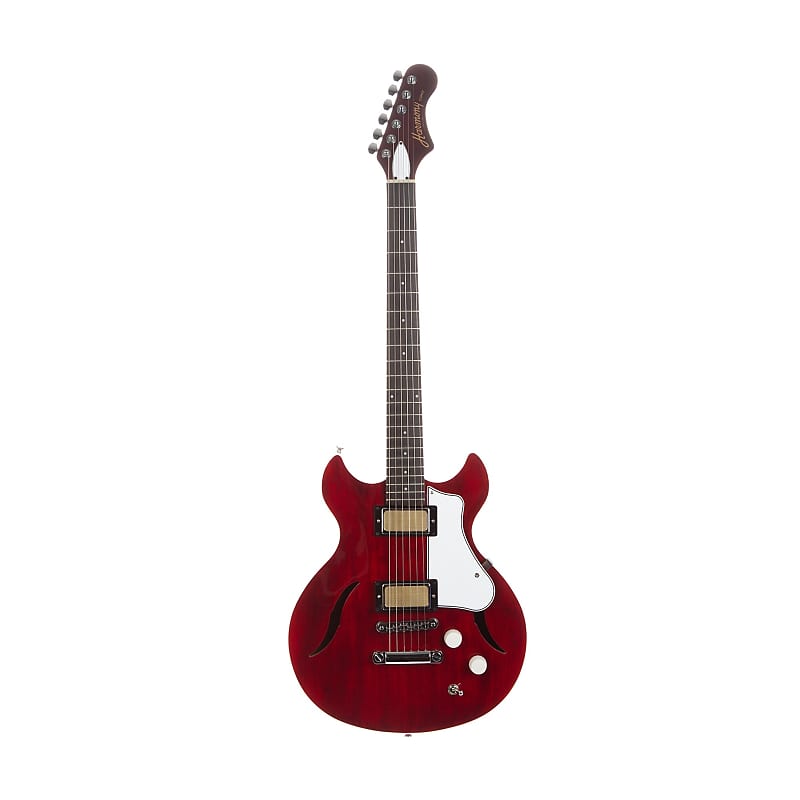 Harmony Comet Electric Guitar - Transparent Red image 1