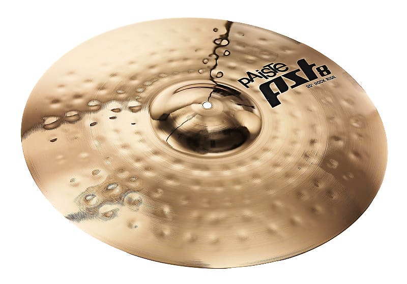Paiste 20 Inch PST 8 Series Reflector Rock Ride Cymbal with Separated Bell Character (1802720) image 1