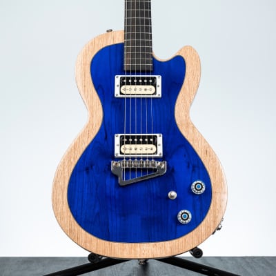 Dirty Elvis Blue Cutaway Electric Guitar - Australian handcrafted guitar w/ case image 2