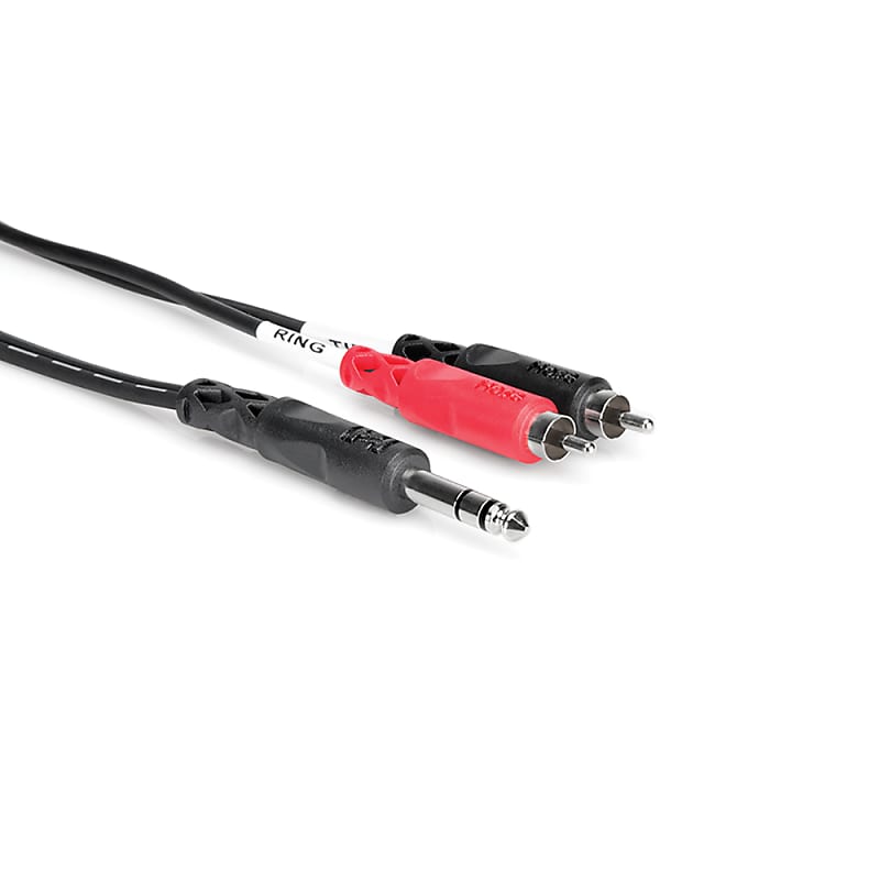 Hosa TRS-203 Insert Cable, 1/4 in TRS to Dual RCA, 3 m image 1