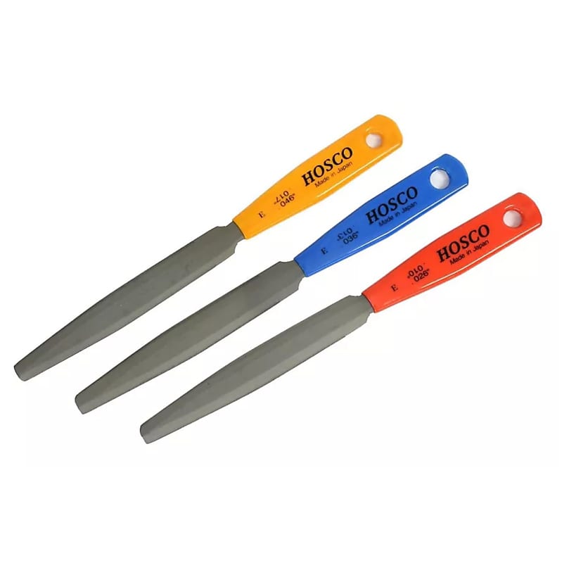 Tapered Electric Guitar Nut File Set, 3 files Reverb