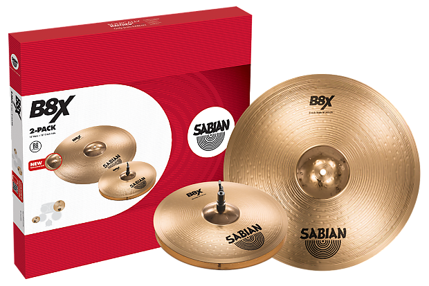 Sabian B8X 2-Pack 14/18" Cymbal Pack image 1