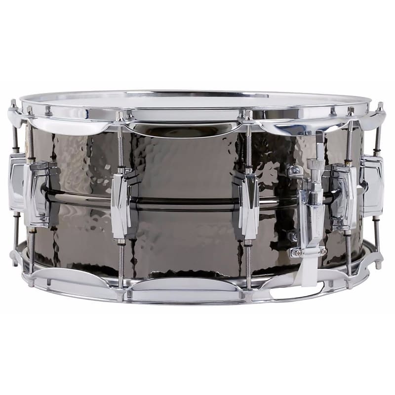 Ludwig LB417K Hammered Black Beauty 6.5x14" Brass Snare Drum image 2