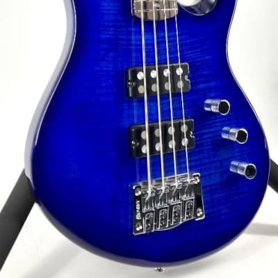 PRS SE Kingfisher 4 String Electric Bass Faded Blue Wrap Around Burst Ser#: E70218 image 2