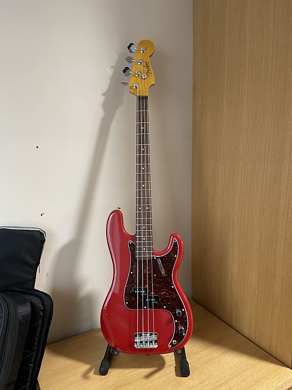 Squier Ii Precision Bass With Rosewood Fretboard 1989 Red Reverb 6598