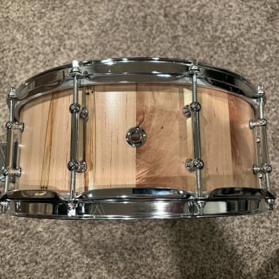 JJrums Ambrosia Maple 5.5x14 Stave Shell snare drum image 3